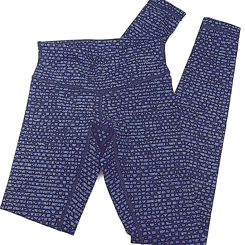 lululemon athletica Navy and Light Blue Patterned Leggings